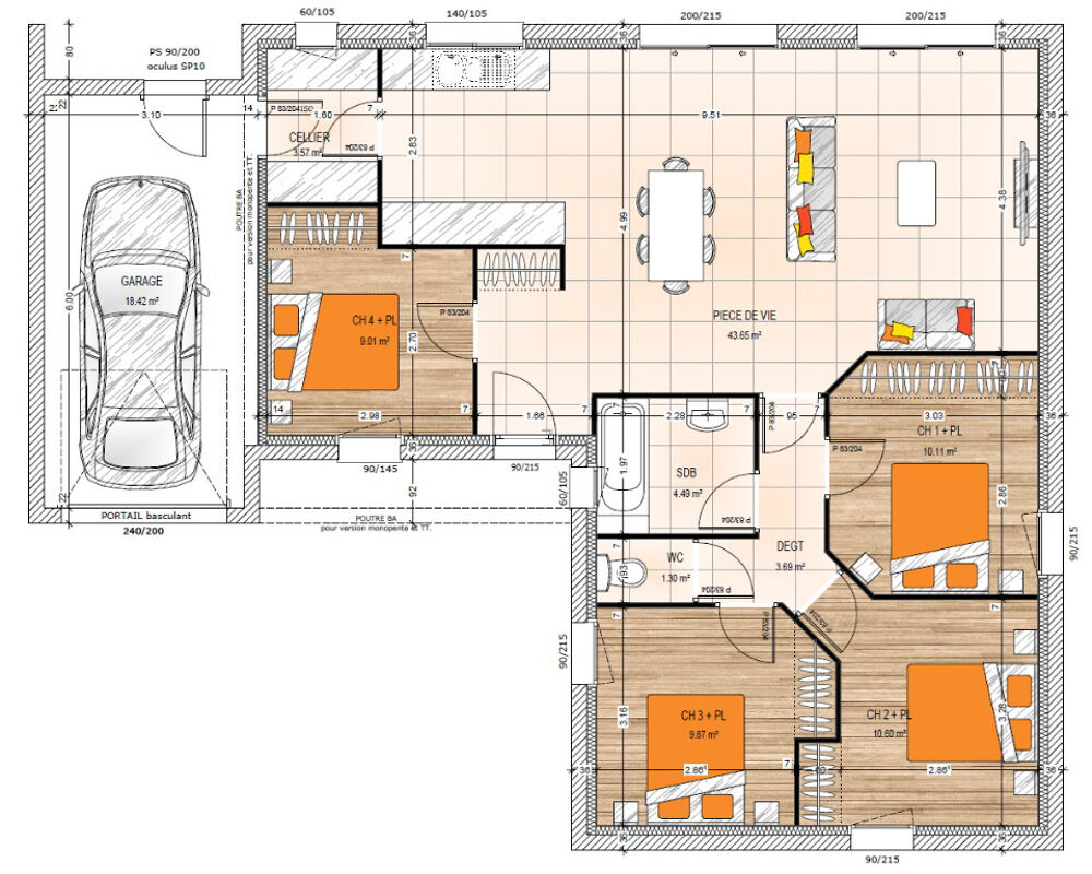 vente Maison - 6 pièce(s) - 96 m² Bouchemaine (49080)