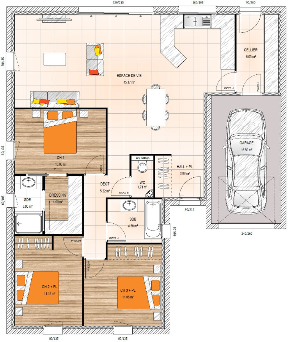 vente Maison - 5 pièce(s) - 106 m² Le Longeron (49710)
