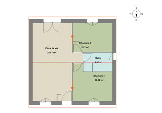  Maison  vendre 2 pices 50 m