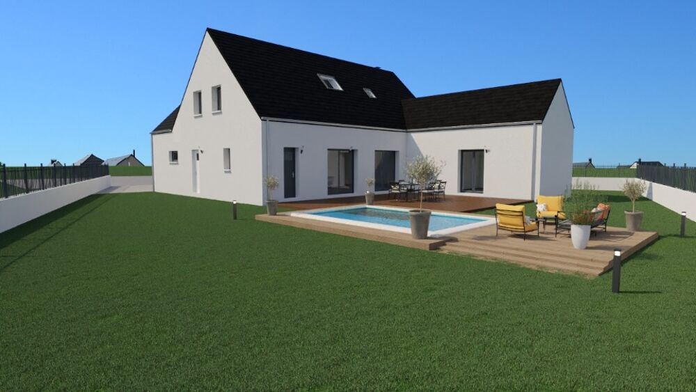 Maison avec comble aménagée de forme compacte, double L ....