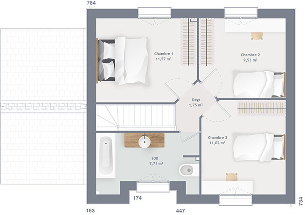 vente Maison - 5 pièce(s) - 80 m² Vaucourtois (77580)