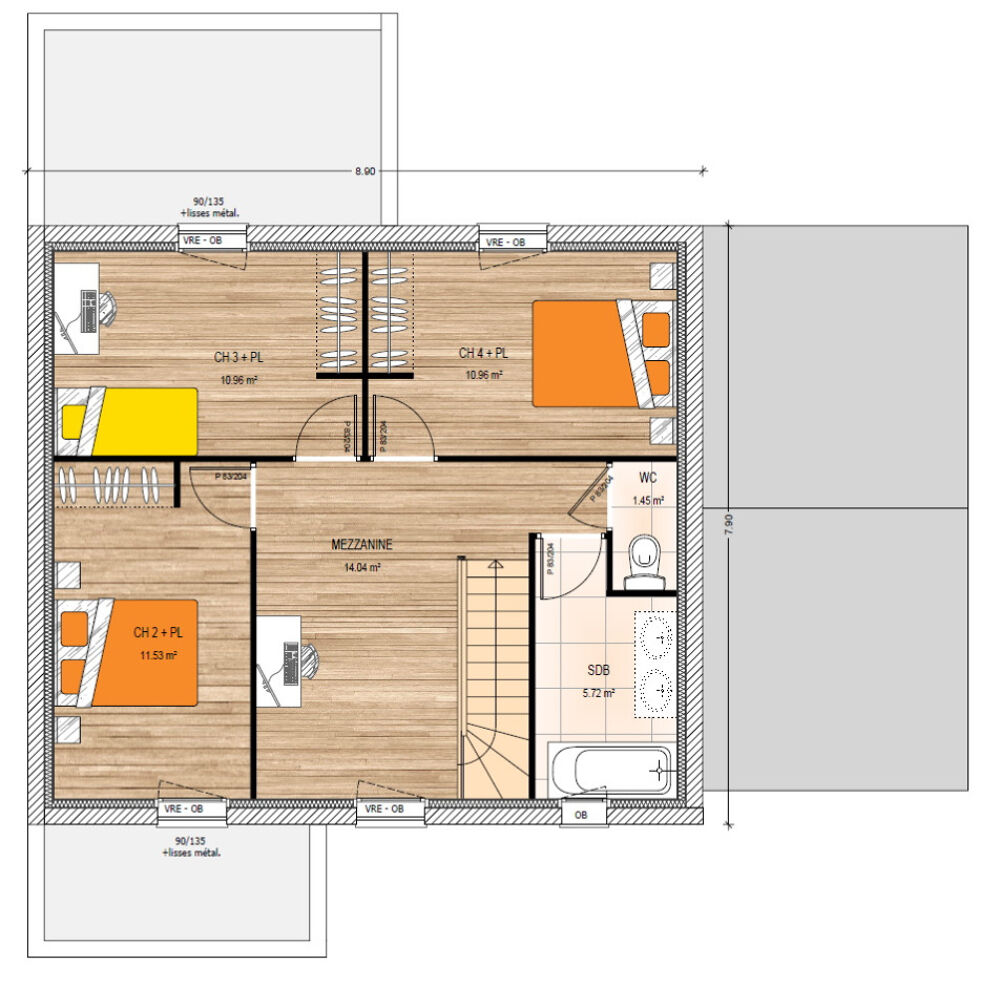vente Maison - 5 pièce(s) - 127 m² Gesté (49600)