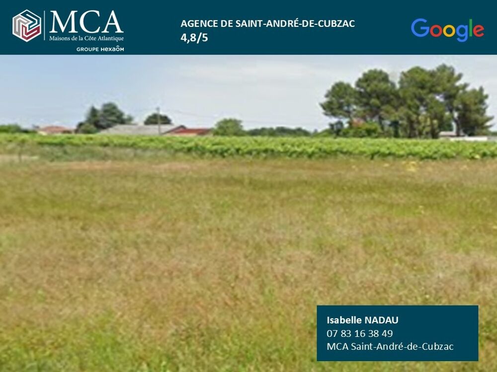 vente Terrain - 1100 m² Cavignac (33620)