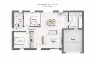  Maison � vendre 4 pi�ces 71 m�