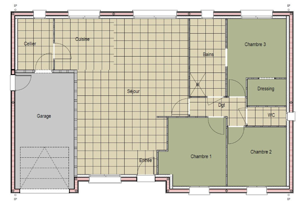 Maison de 3 pièces (92 m²) à vendre au Mans Idéaleme....