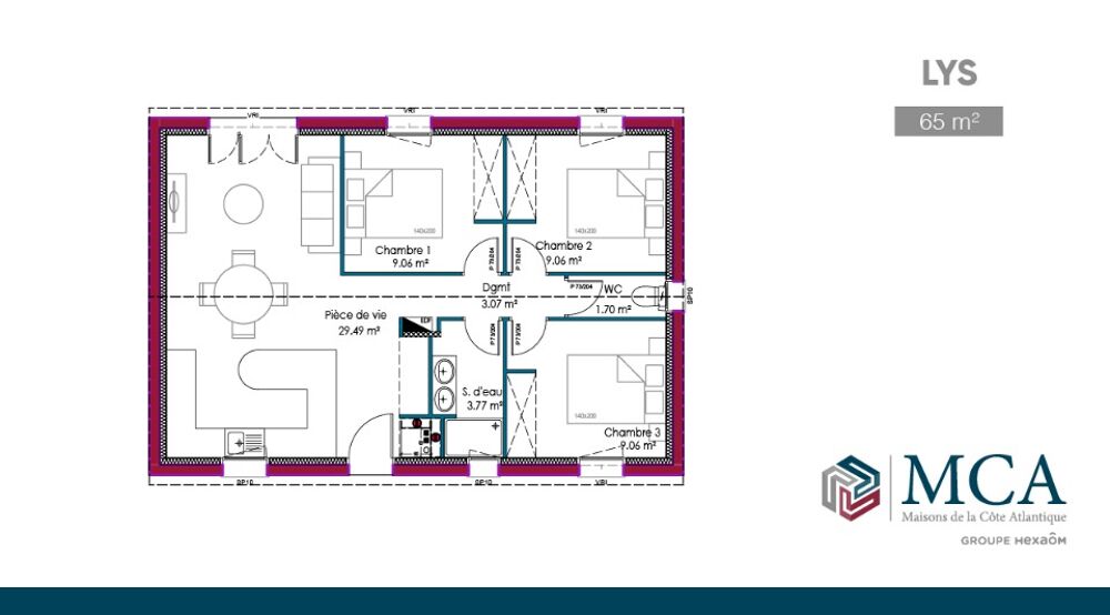MAISON À CONSTRUIRE DE 65 M² DANS LE QUARTIER RECHERCHÉ ....