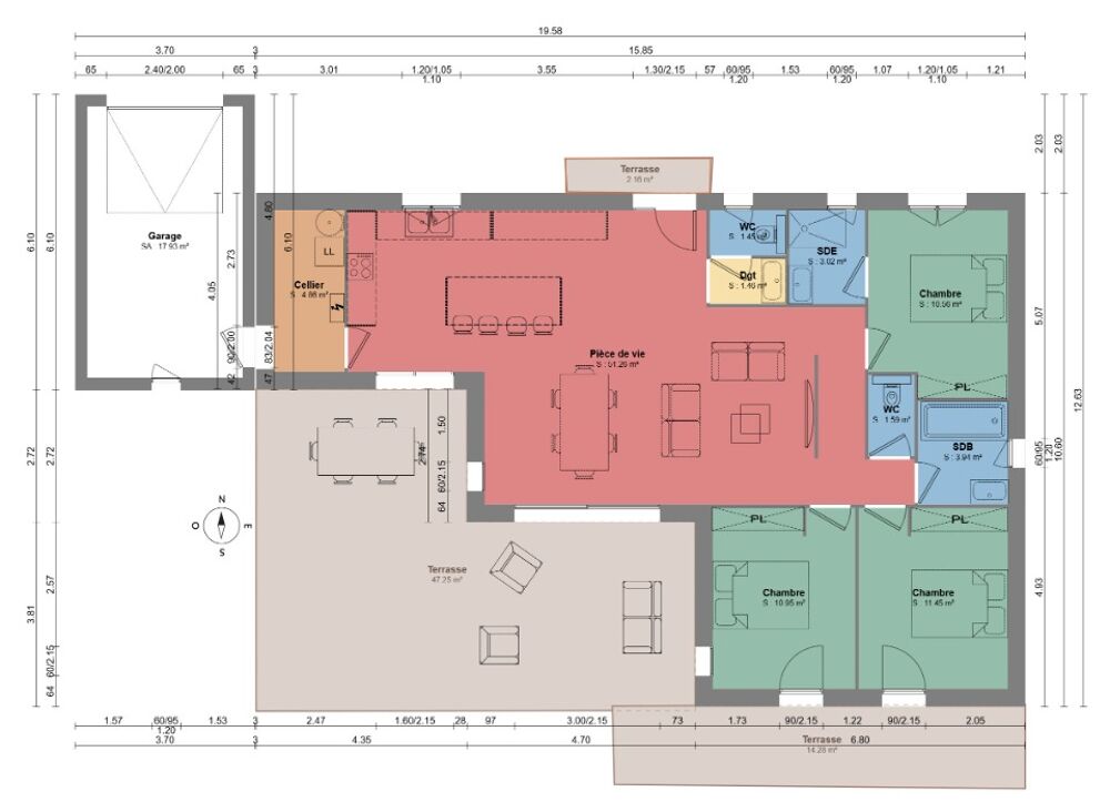 vente Maison - 5 pi�ce(s) - 100 m� Allan (26780)