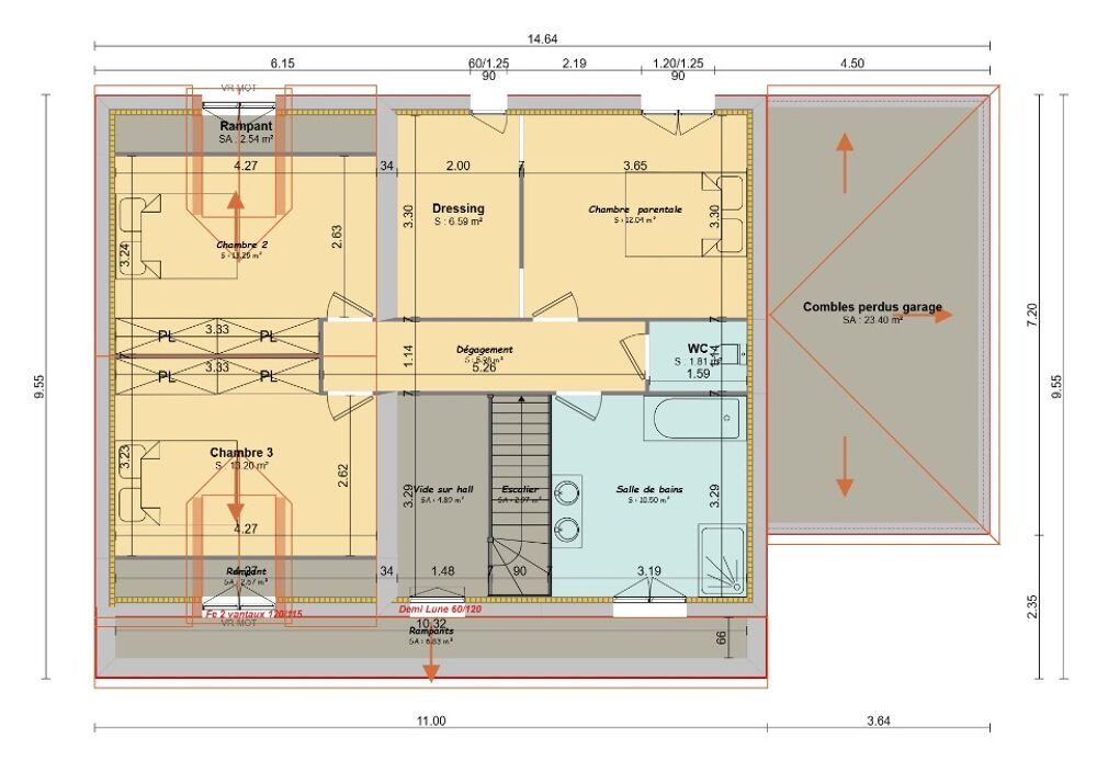 vente Maison - 6 pièce(s) - 145 m² Poincy (77470)