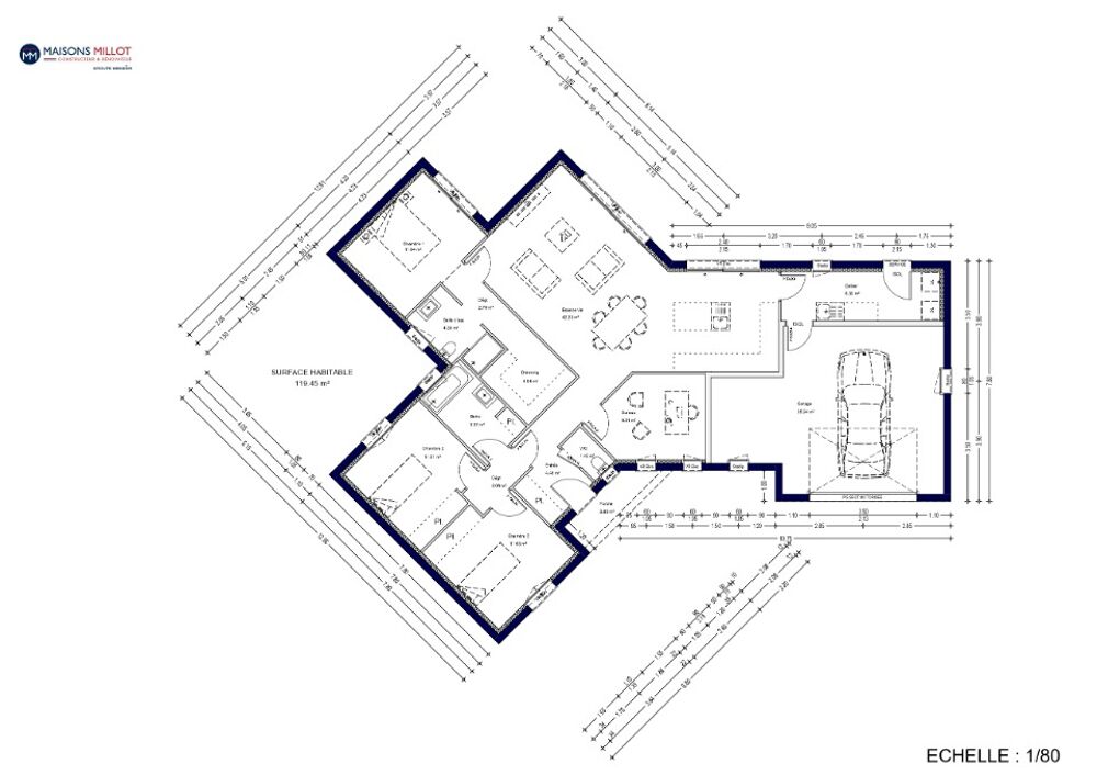 vente Maison - 5 pièce(s) - 119 m² Verneuil-sur-Vienne (87430)
