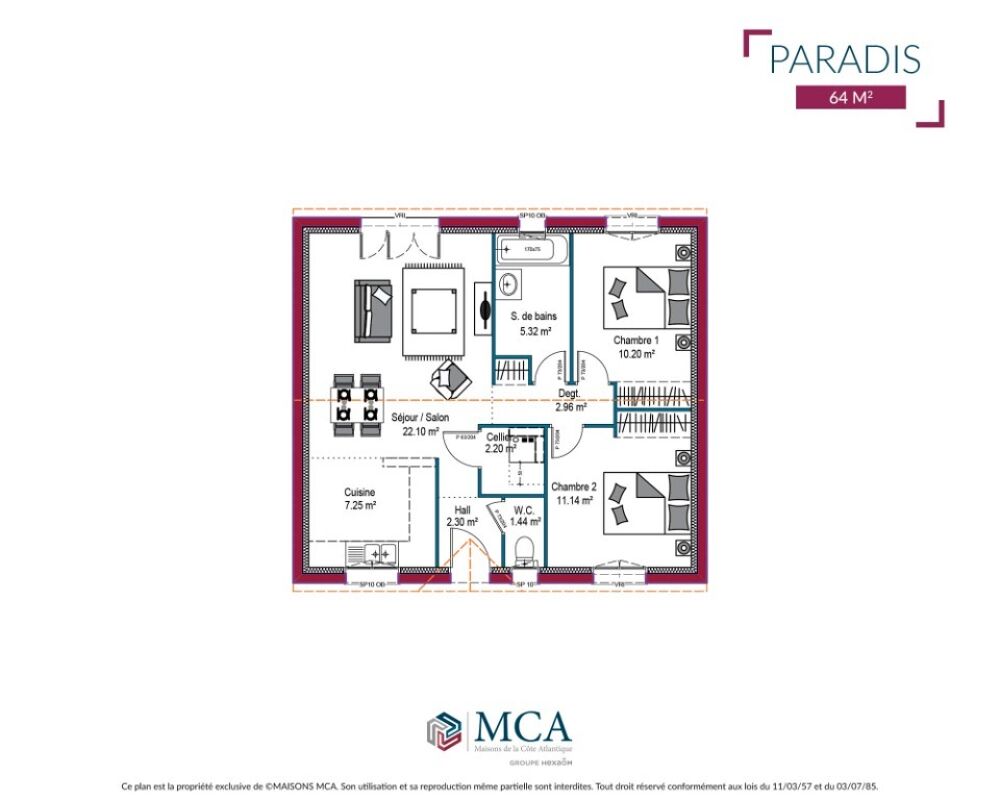vente Maison - 4 pièce(s) - 78 m² Saint-Pierre-d'Irube (64990)