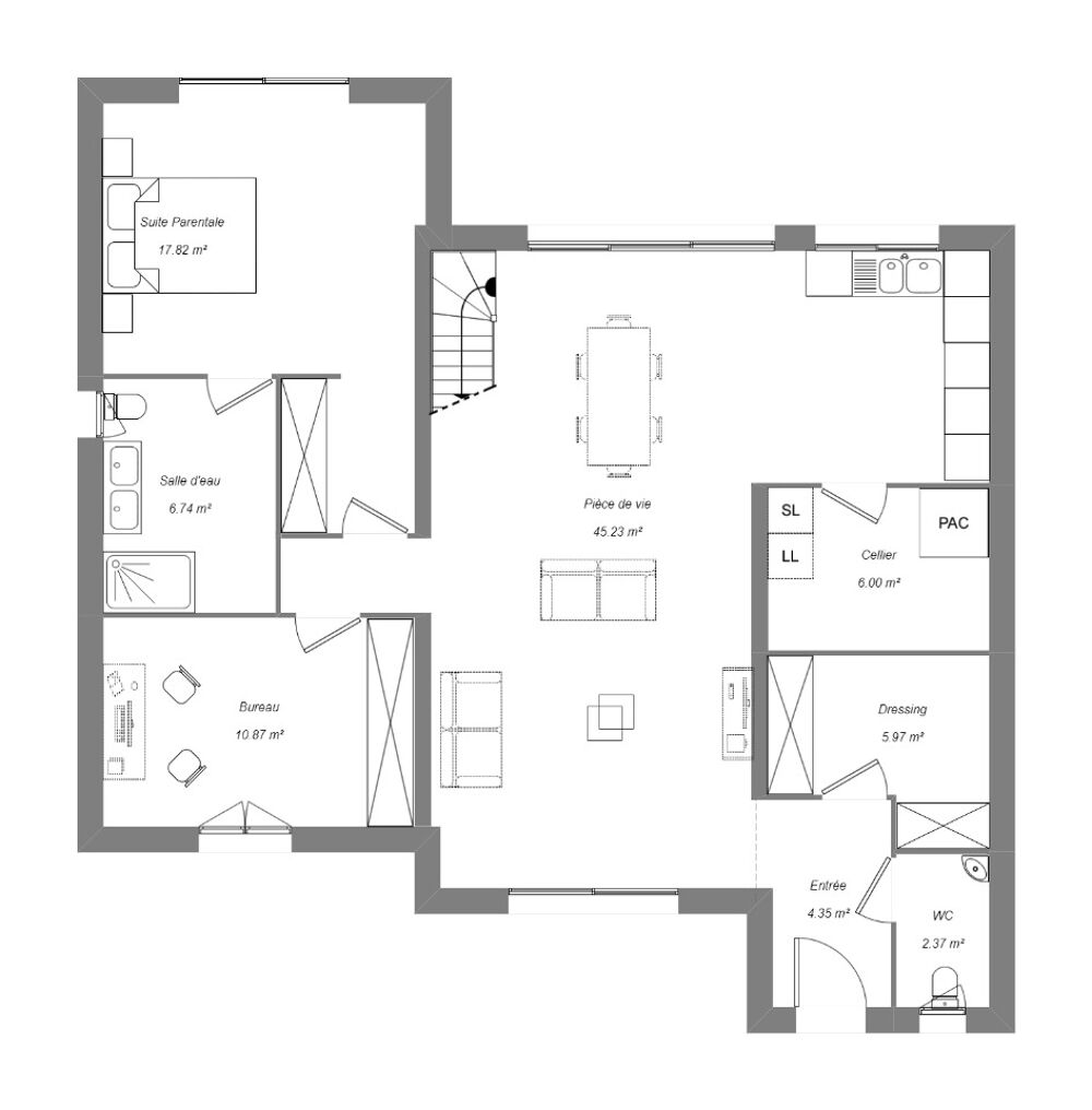 MAISON À CONSTRUIRE DE 130 M² PROCHE DE LE BLANC, 4 PIÈC....