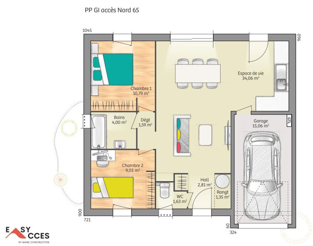 vente Maison - 3 pièce(s) - 65 m² Courcebœufs (72290)