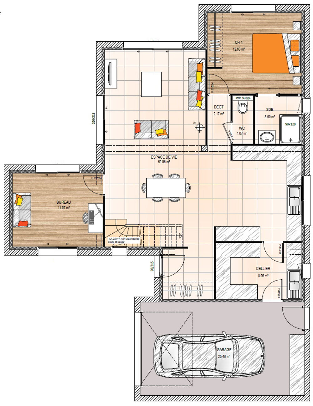 VENTE d'une maison de 6 pièces (147 m²) à Écouflant ....