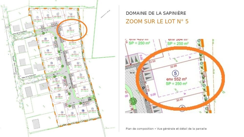 vente Terrain - 552 m² Curgies (59990)