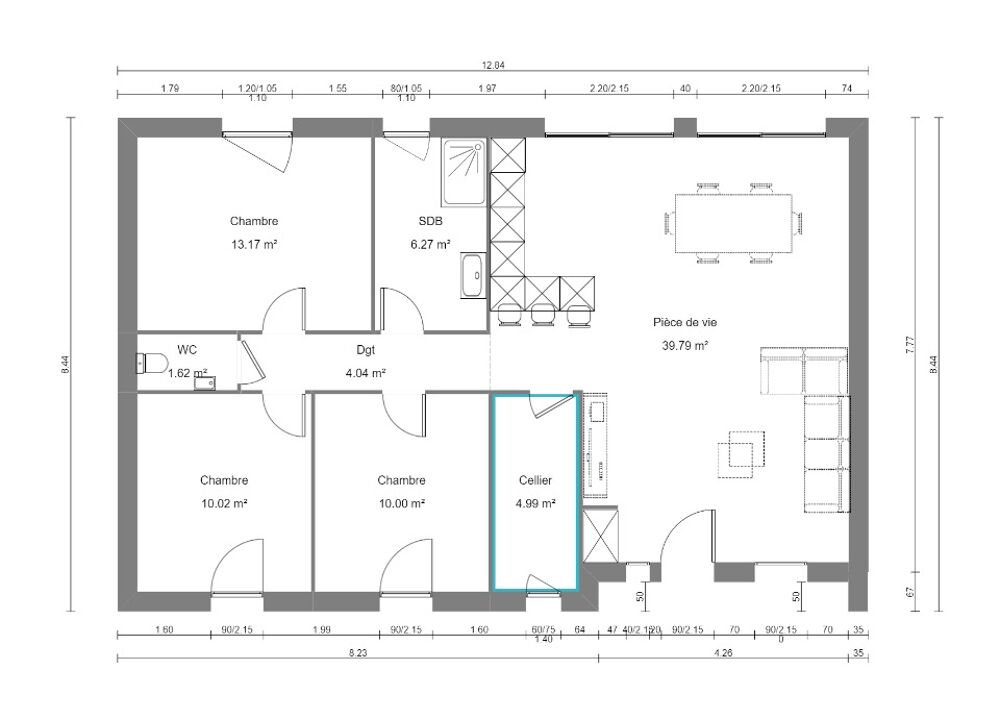 Maison à construire à Courchelettes EMPLACEMENT....