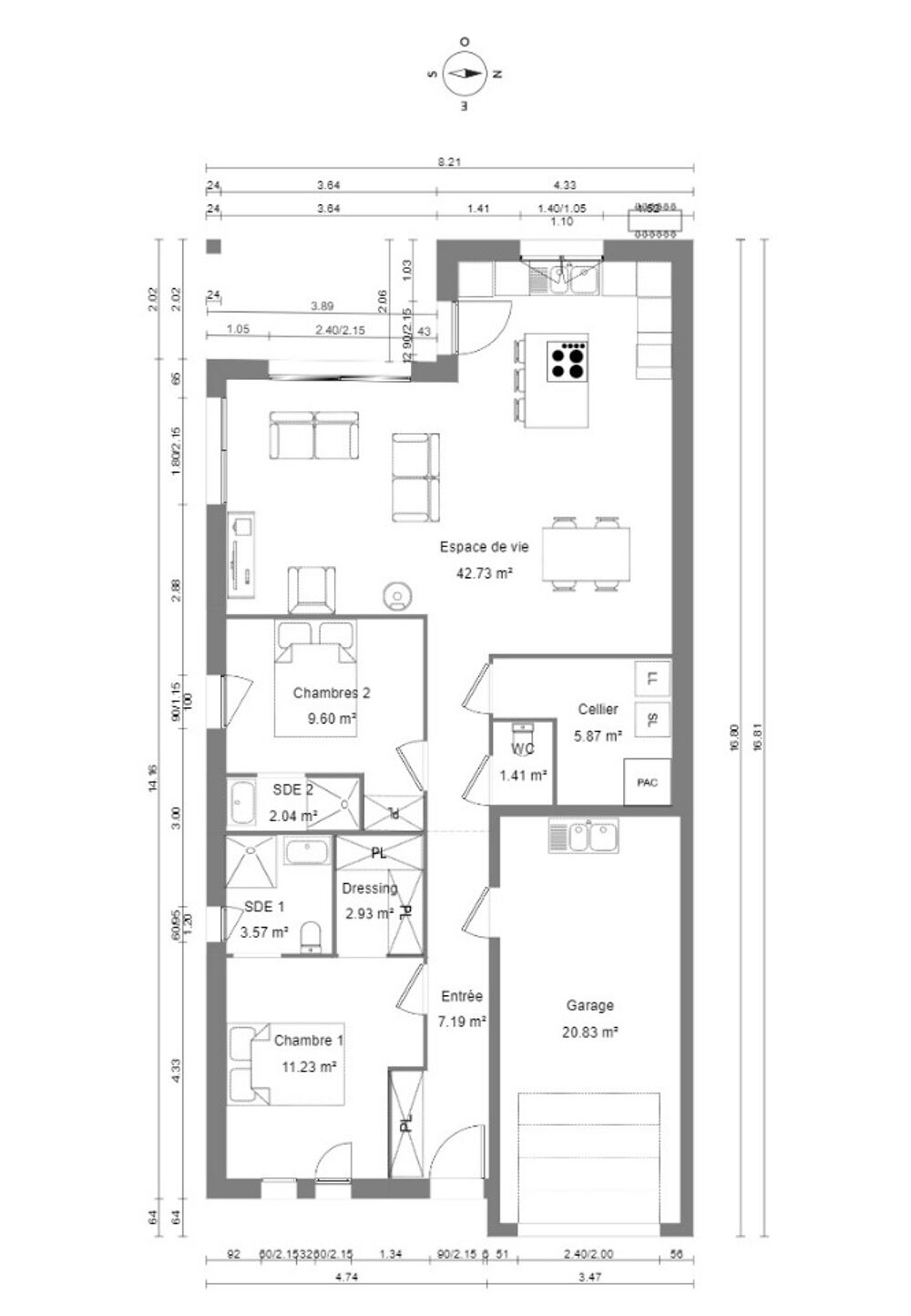 vente Maison - 3 pièce(s) - 80 m² Basly (14610)