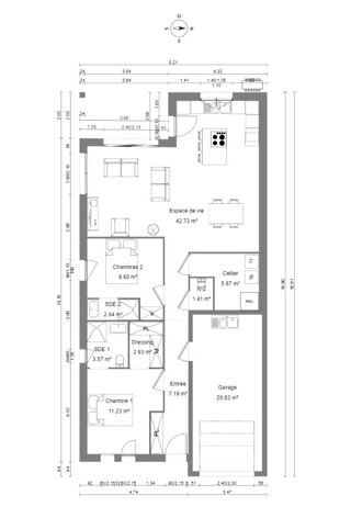  Maison à vendre 3 pièces 80 m²
