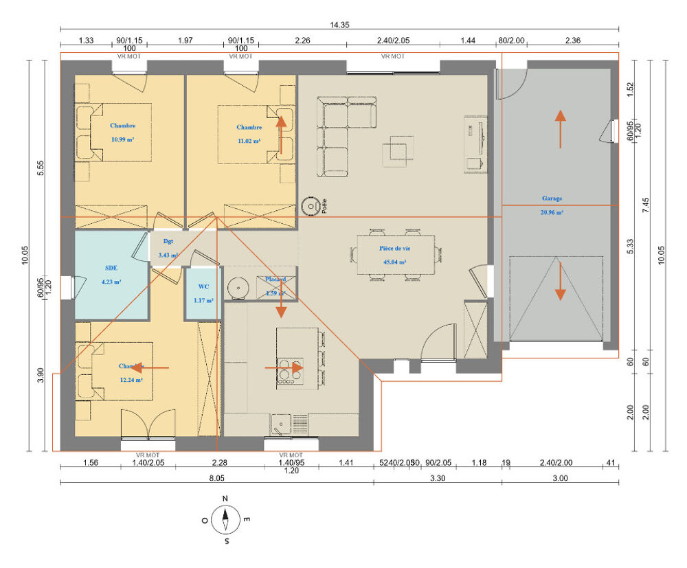 MAISON NEUVE AVEC 80 M² SUR UN EMPLACEMENT PRIVILÉGIÉ À ....
