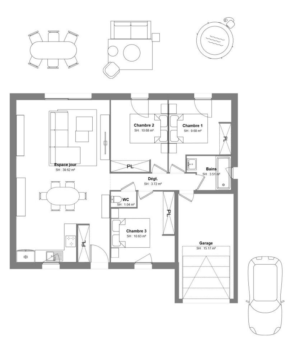 vente Maison - 5 pièce(s) - 85 m² Méautis (50500)
