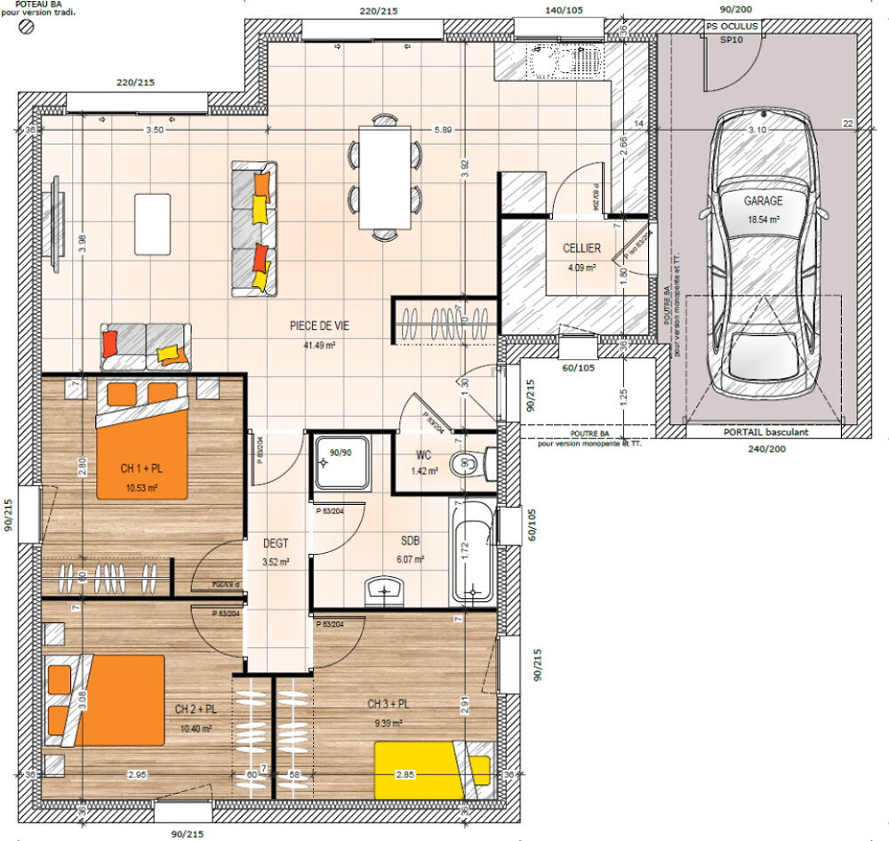 vente Maison - 4 pièce(s) - 86 m² Saint-Jean-des-Mauvrets (49320)