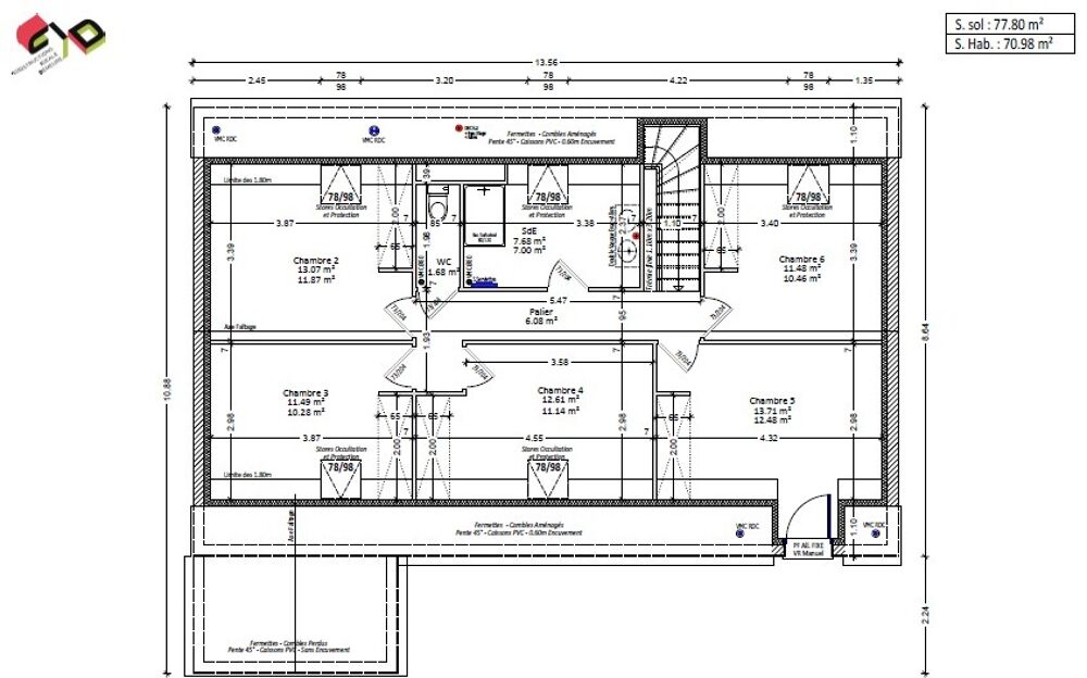 MAISON À CONSTRUIRE DE 150 M² PROCHE DE CHÂTEAUROUX, 7 P....