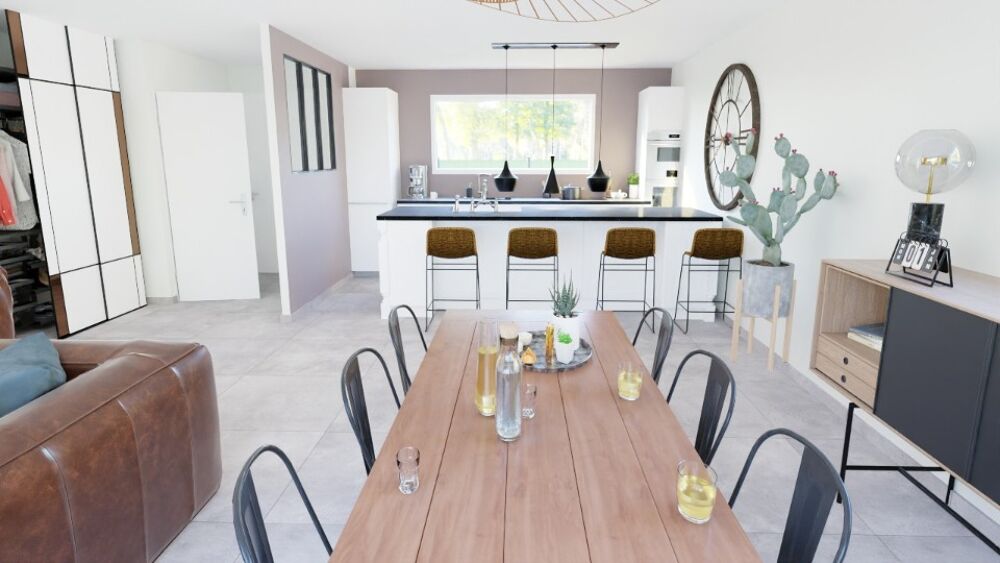 Maison de plain pied de 93 m² à construire à Waziers (59....