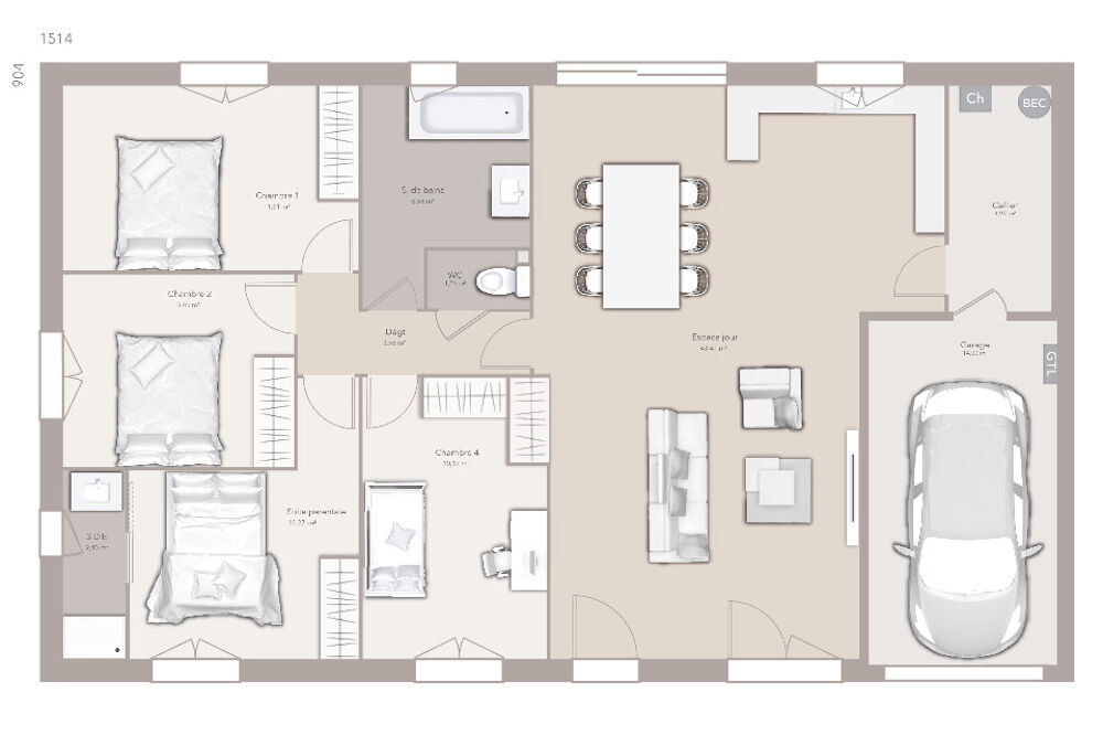 vente Maison - 5 pièce(s) - 103 m² Massieux (01600)