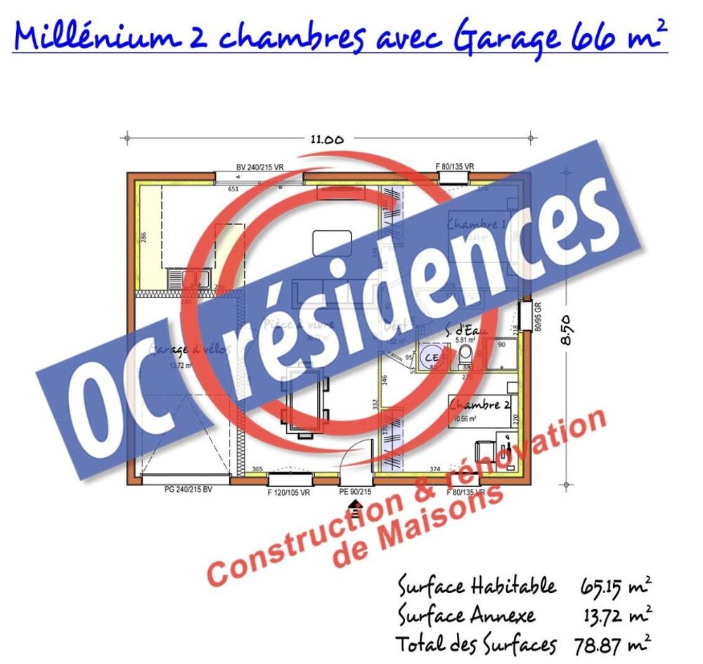 vente Maison - 3 pièce(s) - 65 m² Labastide-Saint-Georges (81500)
