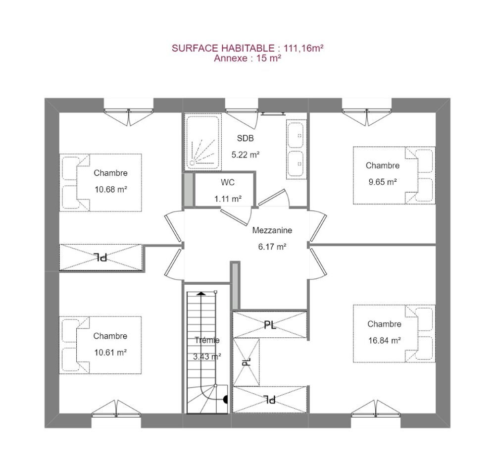 vente Maison - 6 pièce(s) - 111 m² La Chapelle-Saint-Ursin (18570)