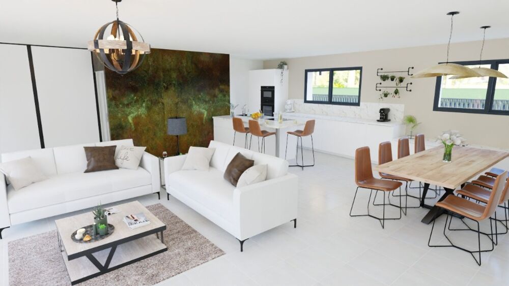 🏡 MAISON DE PLAIN-PIED MODERNE EN L - 129 m²<BR/....