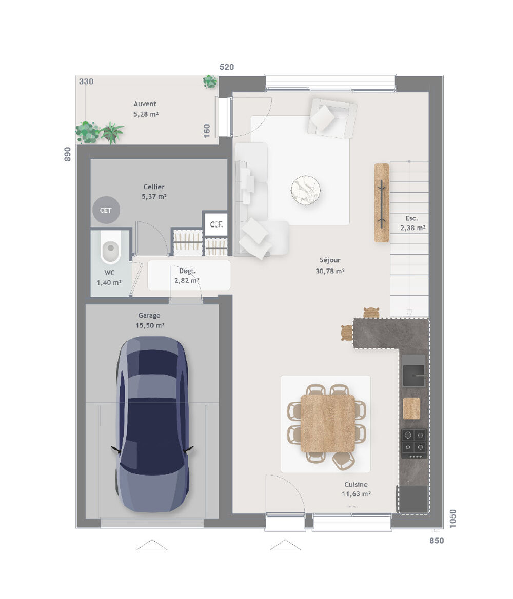 MAISON À CONSTRUIRE DE 105 M² AVEC 6 PIÈCES. Ré....