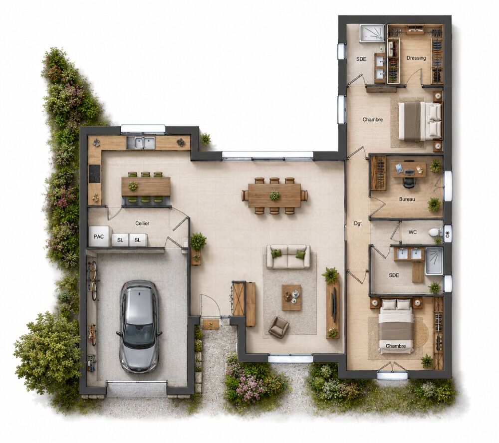 MAISON À CONSTRUIRE DE 125 M² PROCHE DE TOURS. ....