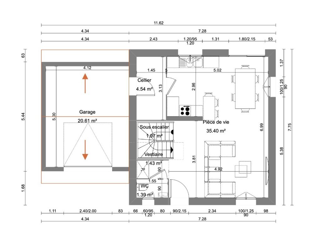 vente Maison - 4 pièce(s) - 85 m² Corbonod (01420)