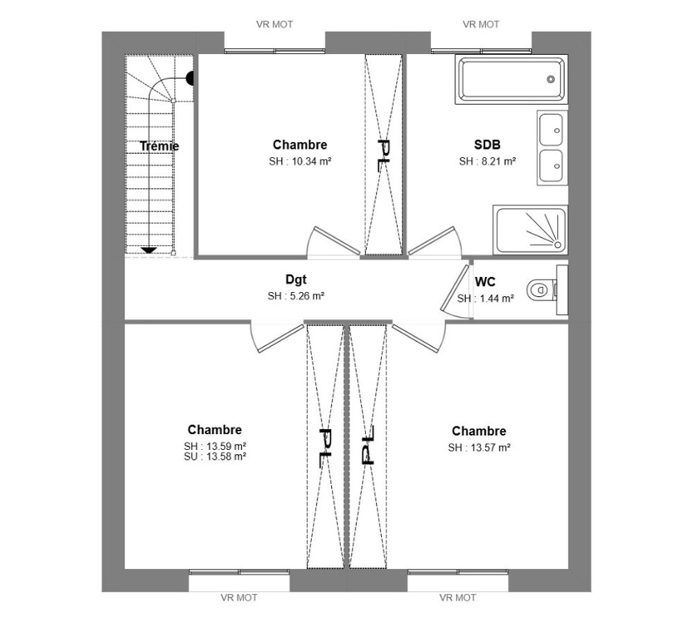 Belle maison moderne à construire de 149 m² offrant 4 ch....