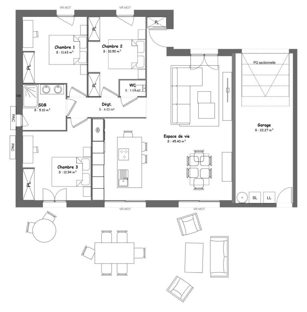 vente Maison - 5 pièce(s) - 95 m² Port-en-Bessin-Huppain (14520)