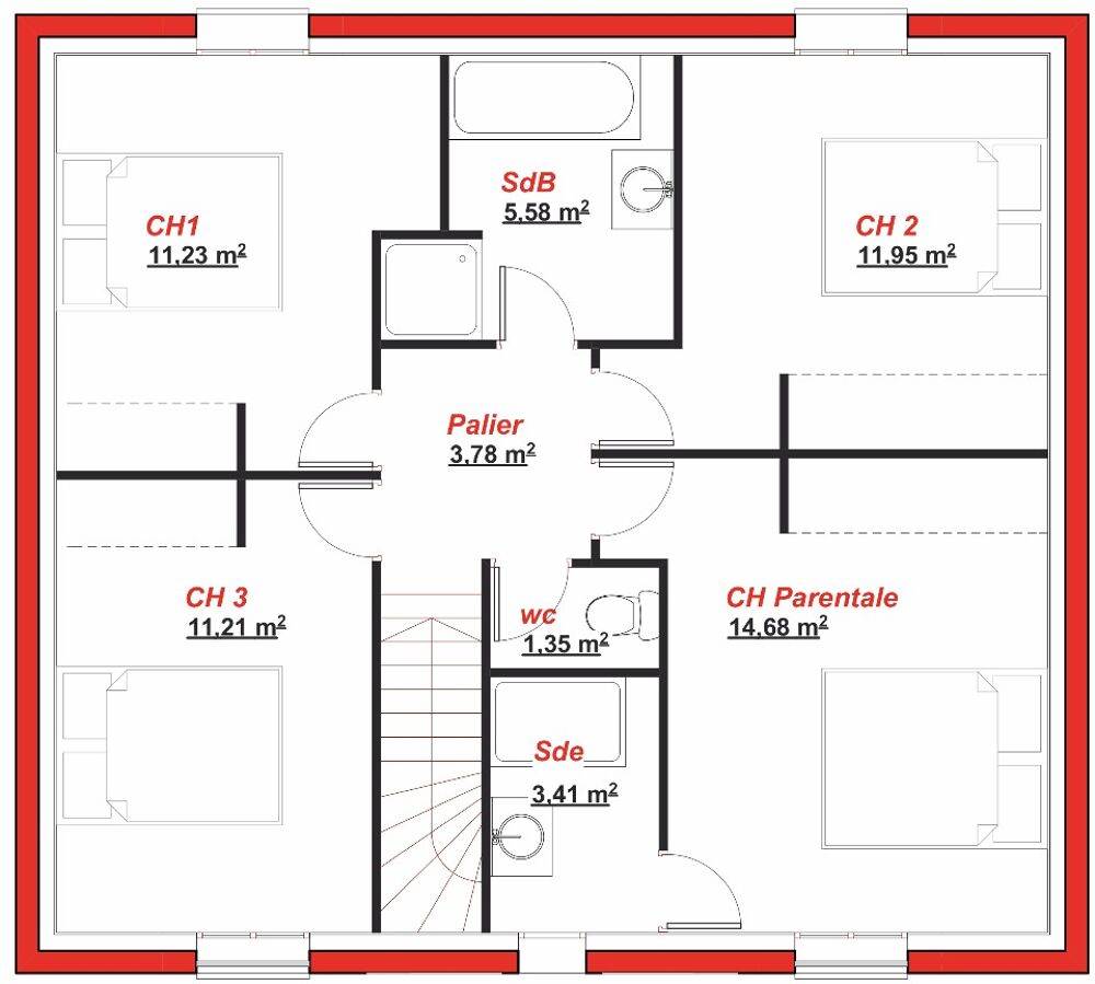 vente Maison - 6 pièce(s) - 129 m² Saint-Thibault-des-Vignes (77400)