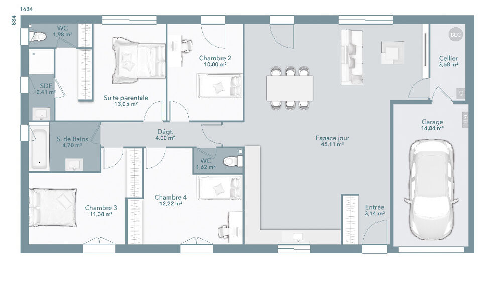 vente Maison - 5 pièce(s) - 113 m² Montaigut-sur-Save (31530)