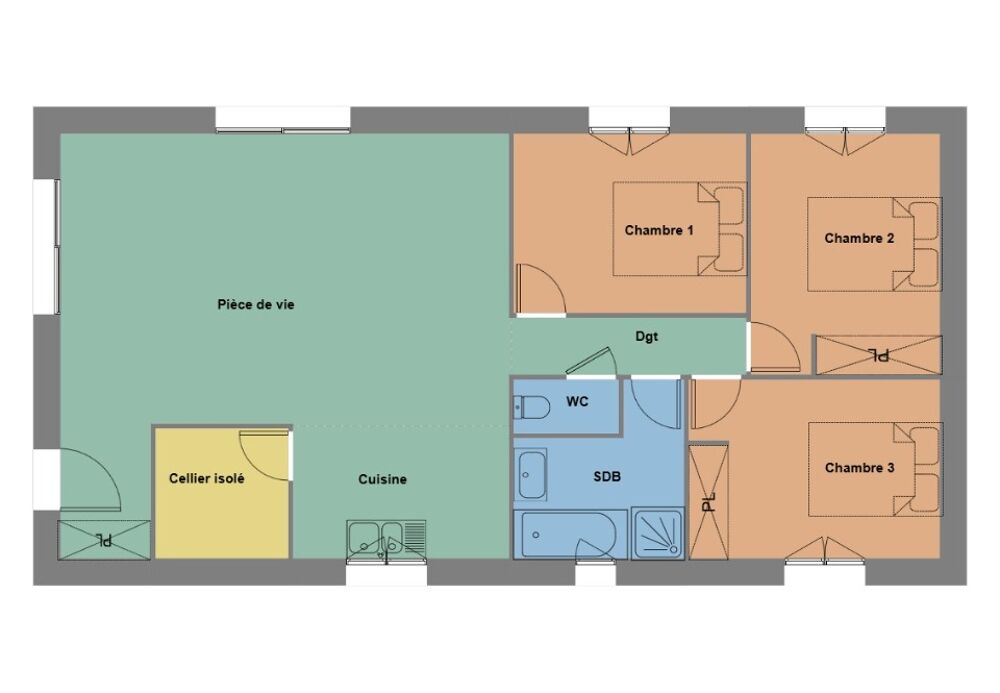 vente Maison - 4 pièce(s) - 79 m² Santec (29250)