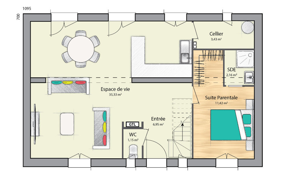 vente Maison - 6 pièce(s) - 80 m² Silly-Tillard (60430)