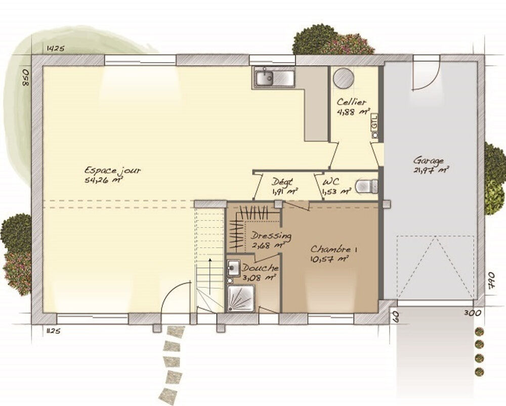 MAISON À CONSTRUIRE DE 117 M² PROCHE D'ÉVREUX, 6 PIÈCES<....