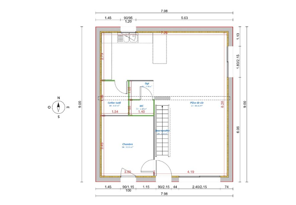 Maison de 89m² habitable Elle se compose d'une ....