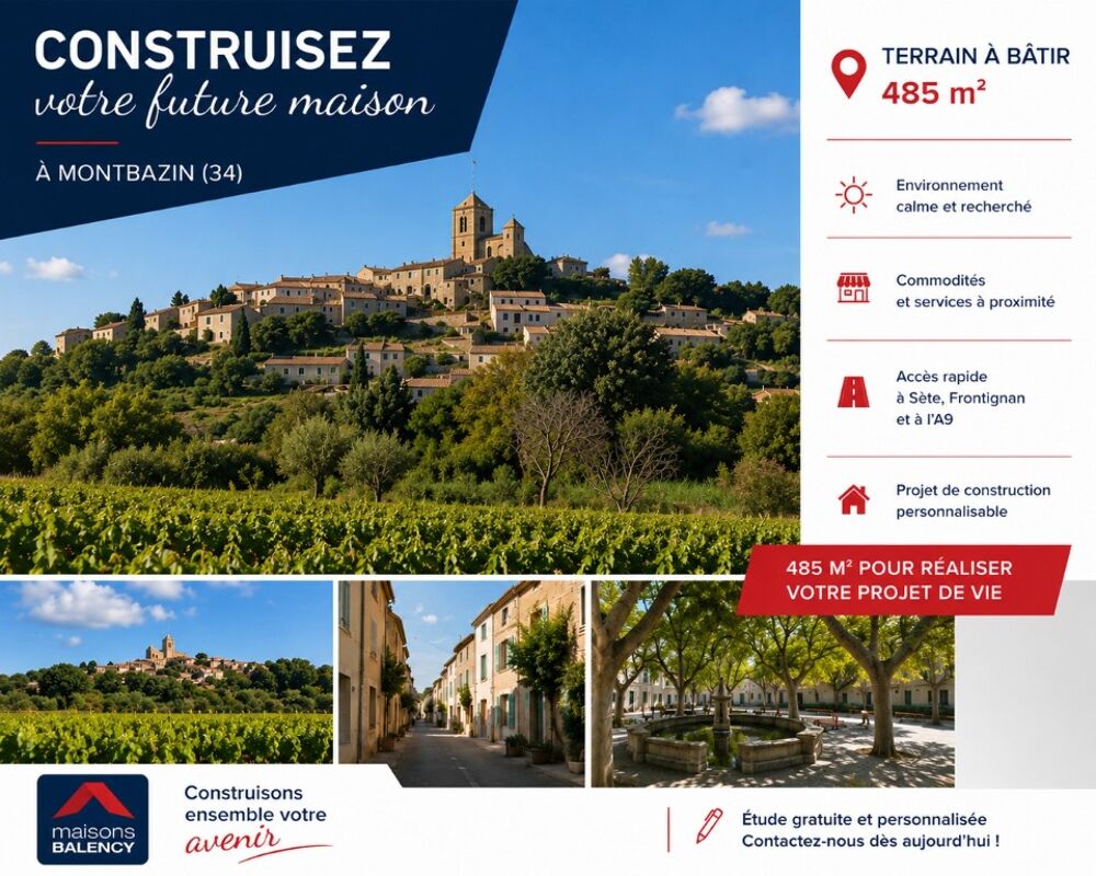 vente Maison - 3 pièce(s) - 90 m² Montbazin (34560)
