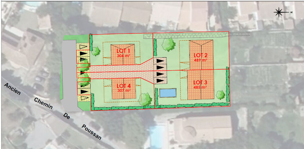 vente Terrain - 425 m² Montbazin (34560)
