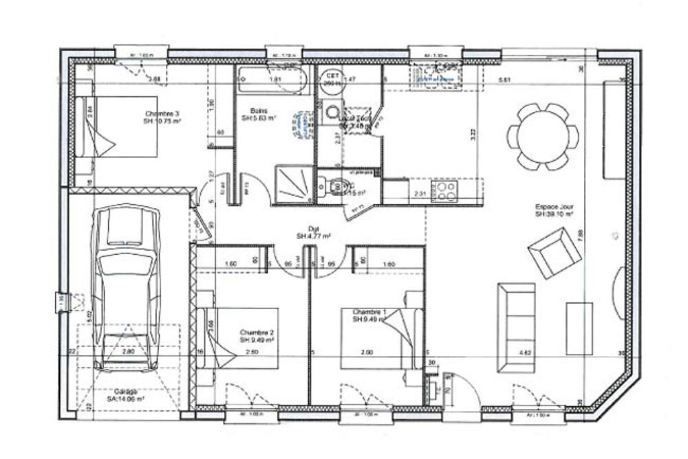 vente Maison - 4 pièce(s) - 84 m² Bacqueville-en-Caux (76730)