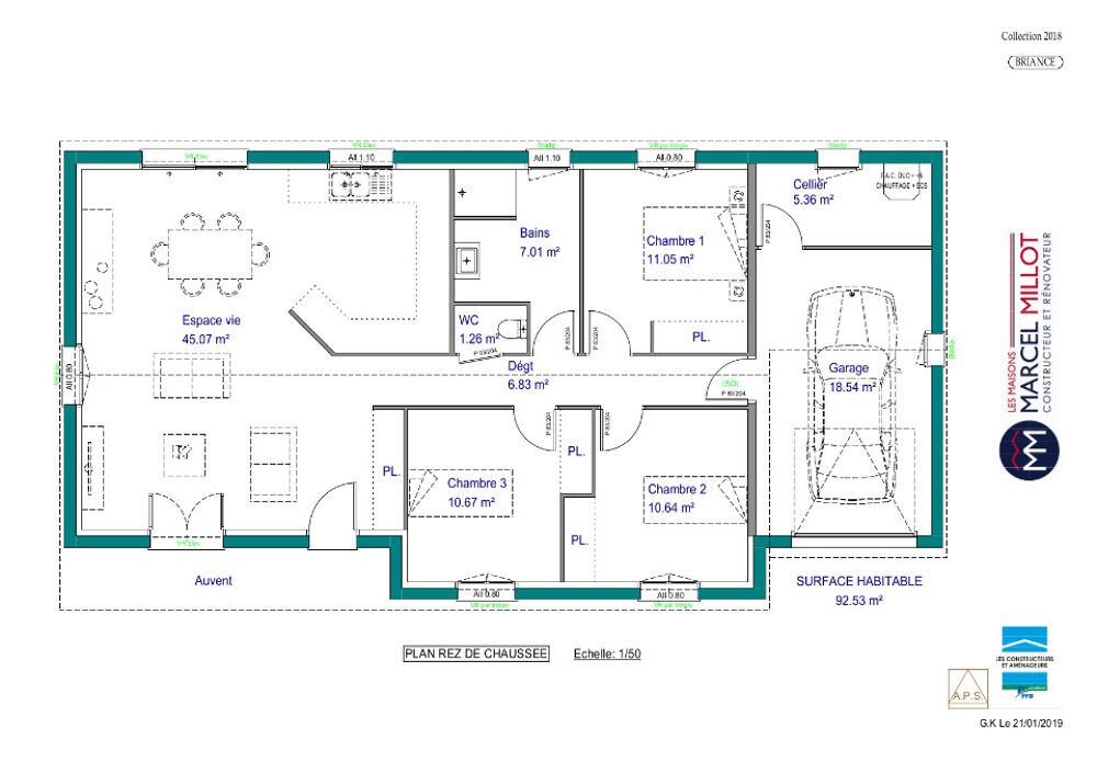 vente Maison - 5 pièce(s) - 92 m² Bellac (87300)