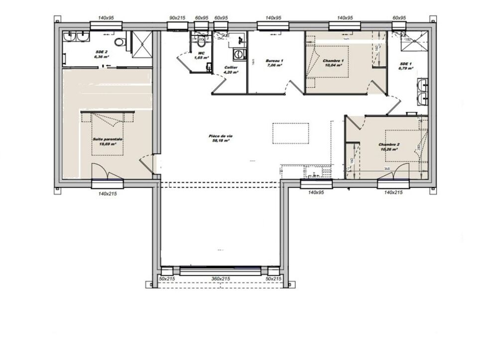 MAISON À CONSTRUIRE DE 98 M² PROCHE DE SAINT-JEAN-DE-MON....