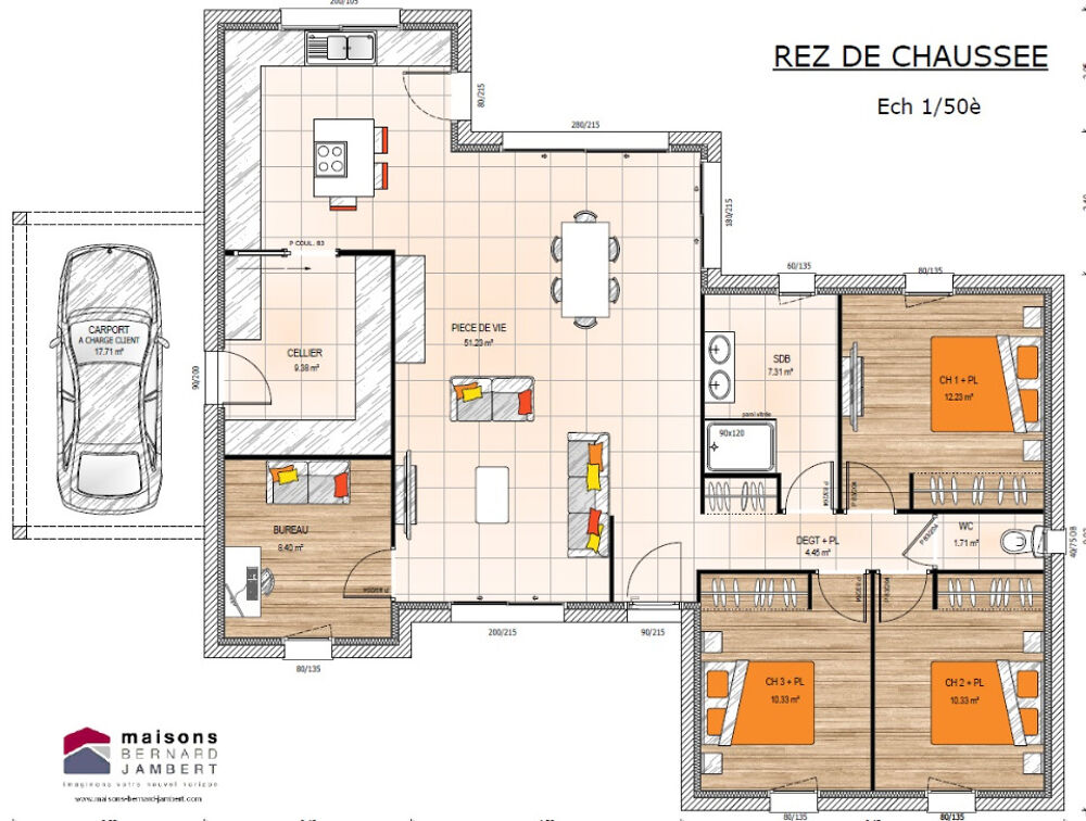 MAISON À CONSTRUIRE DE 115 M² PROCHE D'ANGERS F....