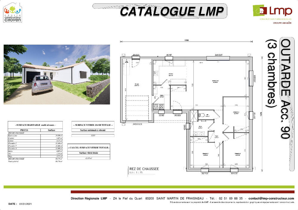 MAISON À CONSTRUIRE DE 90 M² AVEC 4 PIÈCES À VENANSAULT,....