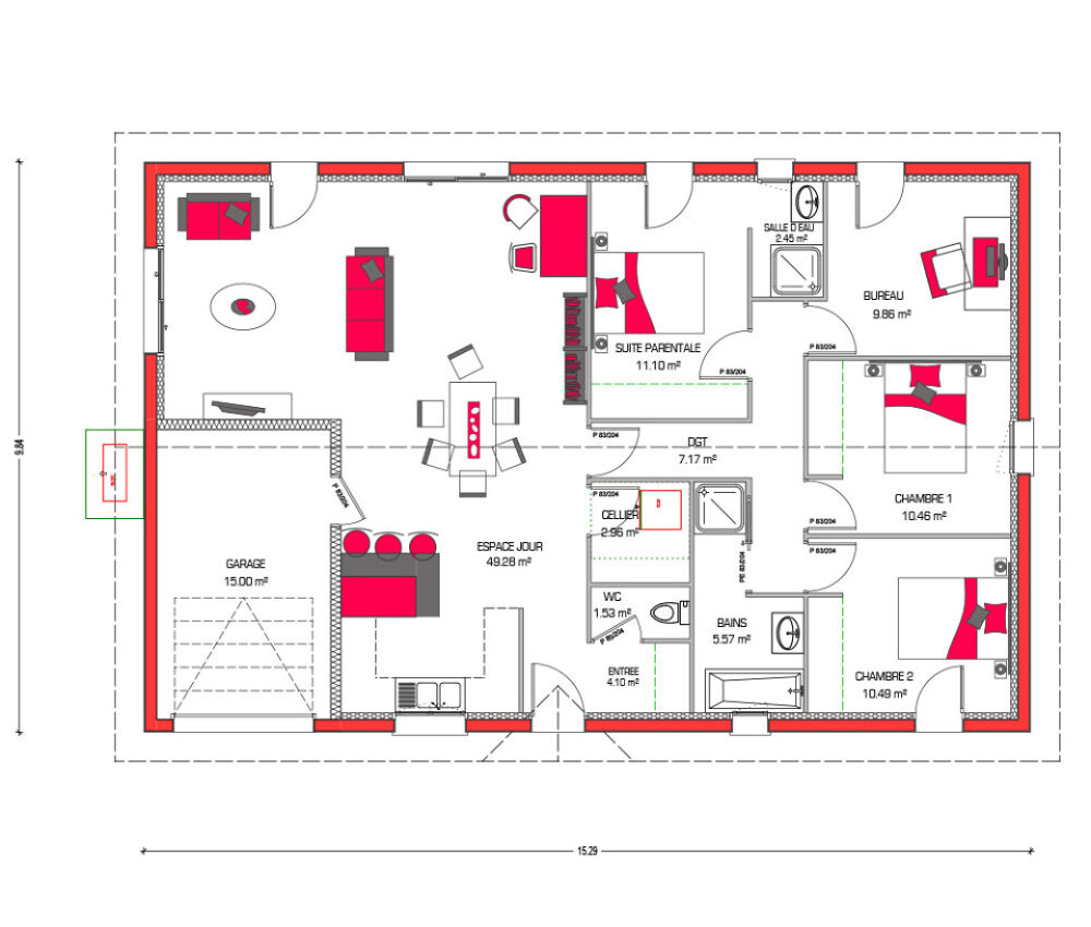 Sur un terrain de 500 m² bien placé à Andernos-les-Bains....