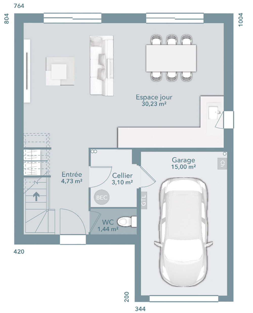 vente Maison - 4 pice(s) - 85 m Manduel (30129)